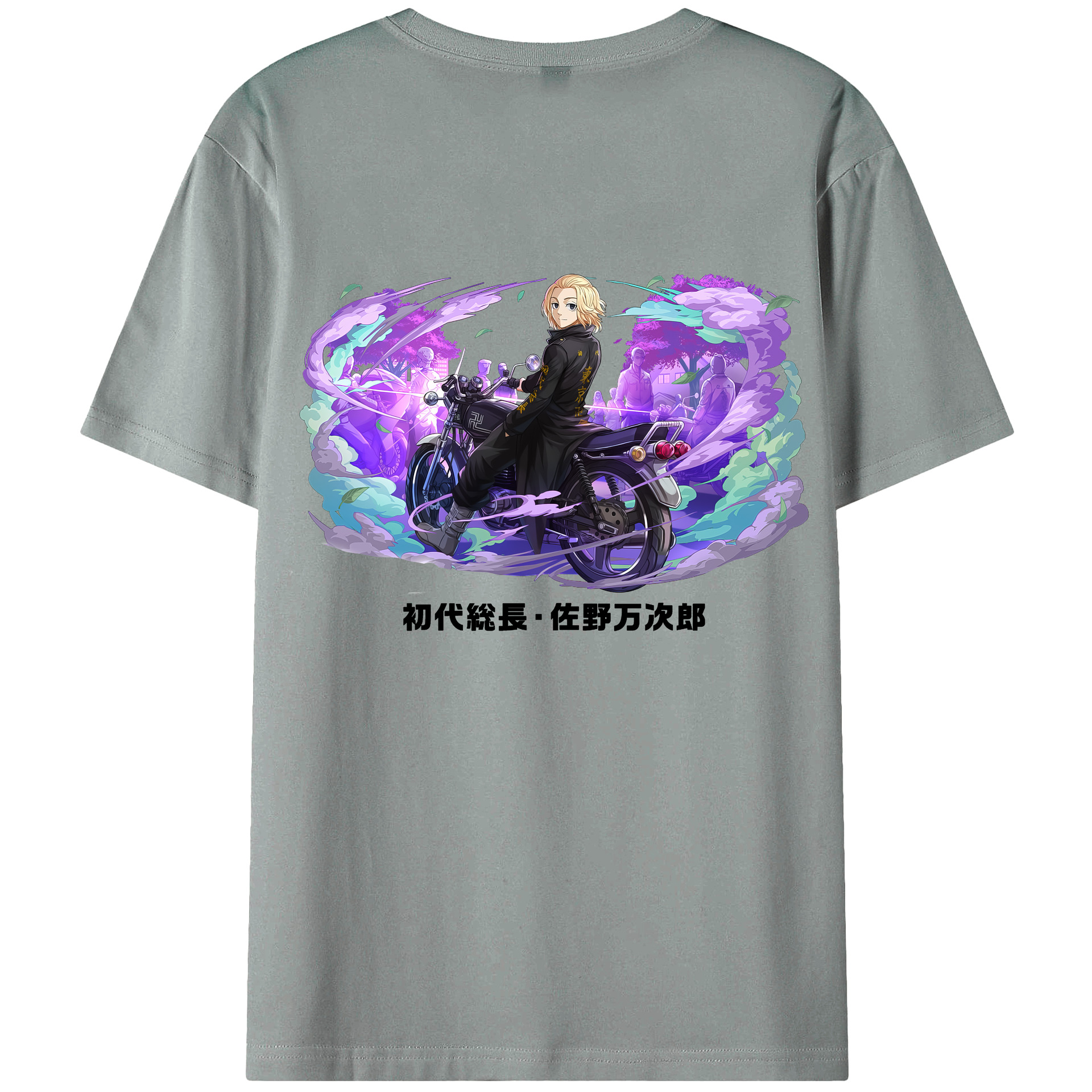 （画像用） 東京リベンジャーズ Tokyo Revengers 綿100％ メンズ半袖Tシャツ（バックプリント） 通気性